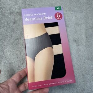 Carole Hochman Womens XL Seamless Brief Dark/Light e0498